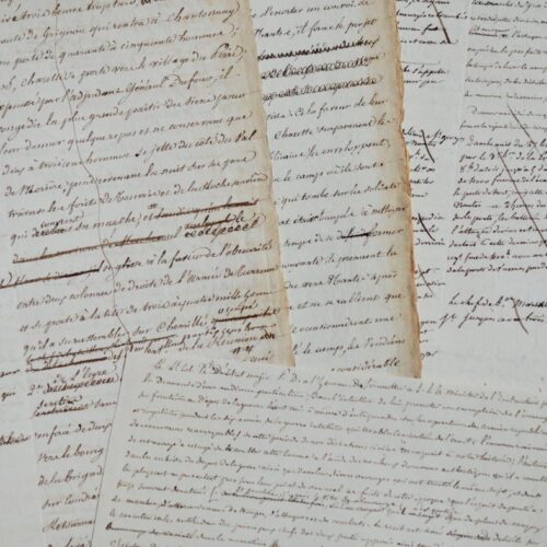 Manuscrits sur Charette et les guerres de Vendée