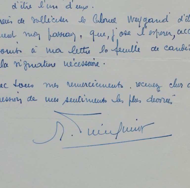 Le colonel Trinquier souhaite intégrer l&rsquo;Association des écrivains catholiques