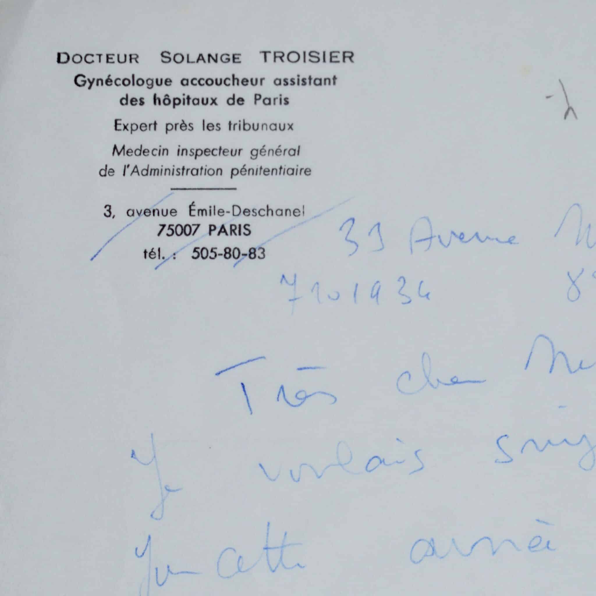 Solange Troisier remercie Dieu