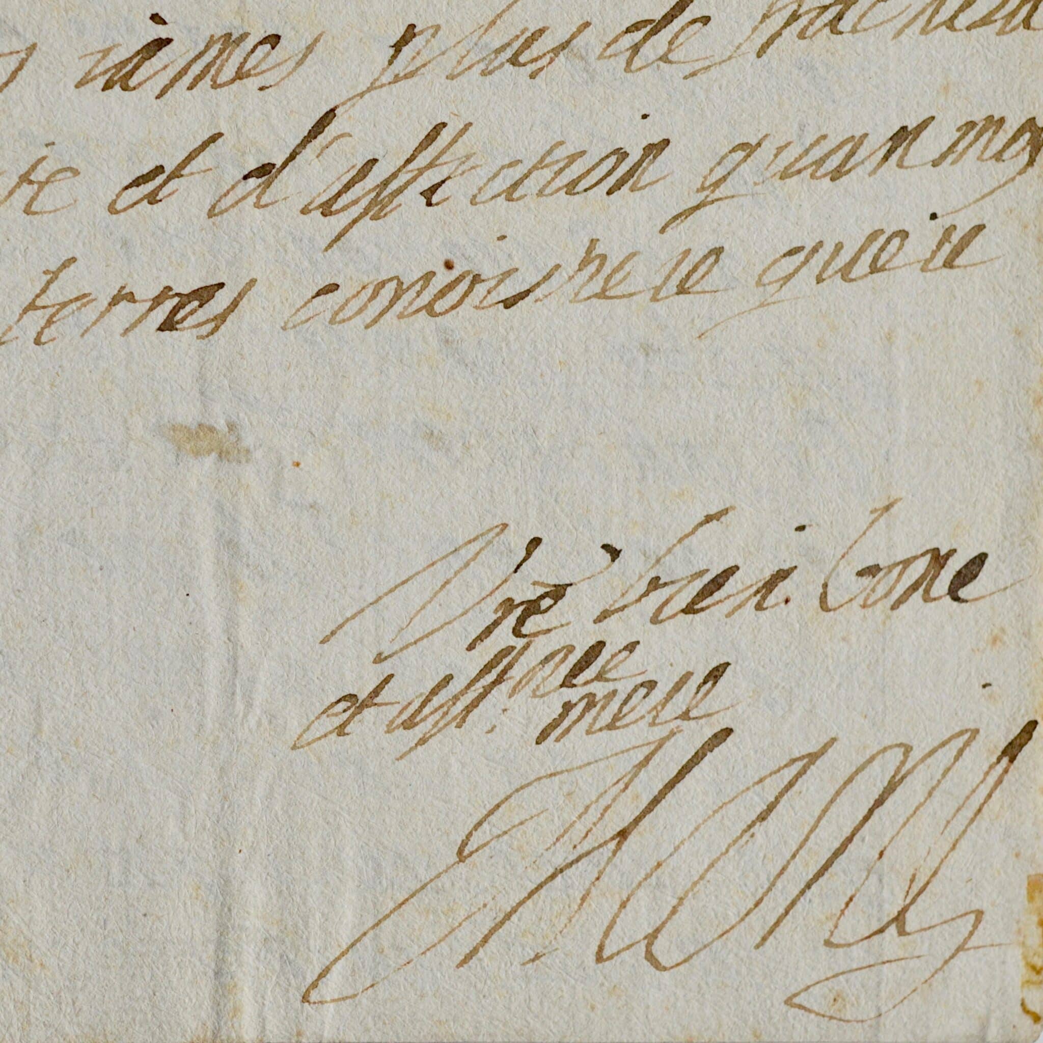 Superbe lettre entièrement autographe de Marie de Médicis à son fils Gaston d’Orléans, promettant de servir le roi