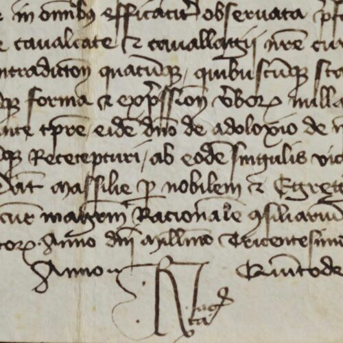 Charte de 1399 au nom de Marie de Blois et de Louis II d'Anjou