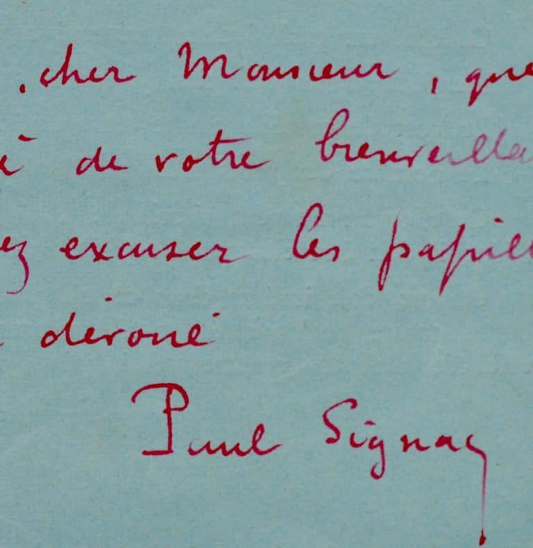 Paul Signac se soumet au jugement artistique de Durand-Ruel