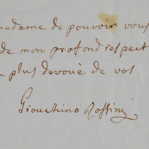 Rossini souhaite présenter son ami le compositeur Michele Carafa