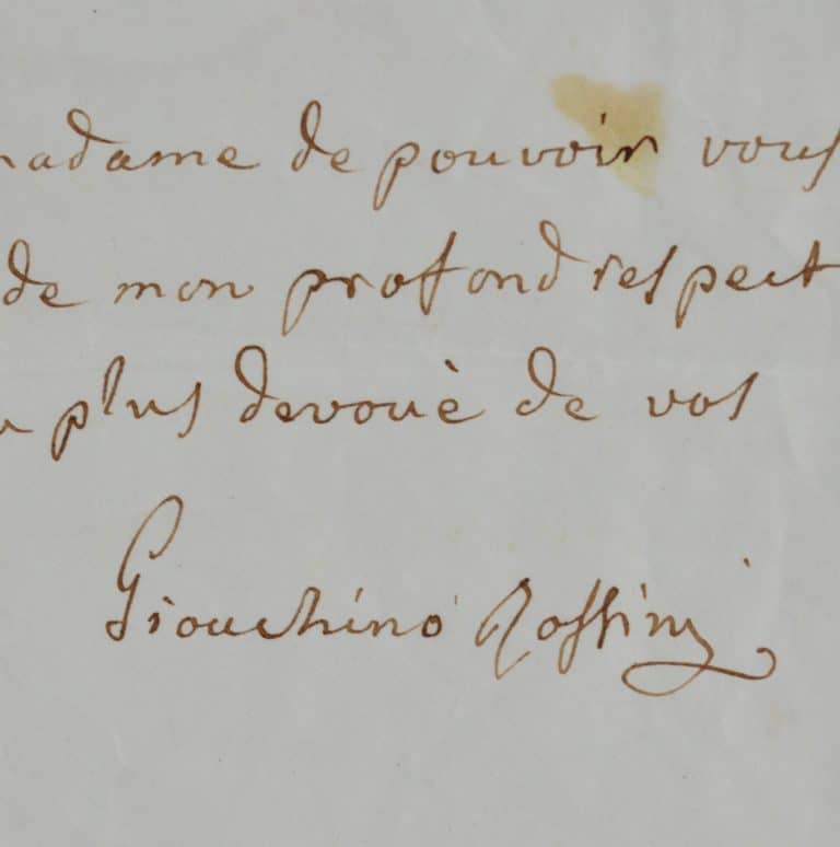 Rossini souhaite présenter son ami le compositeur Michele Carafa
