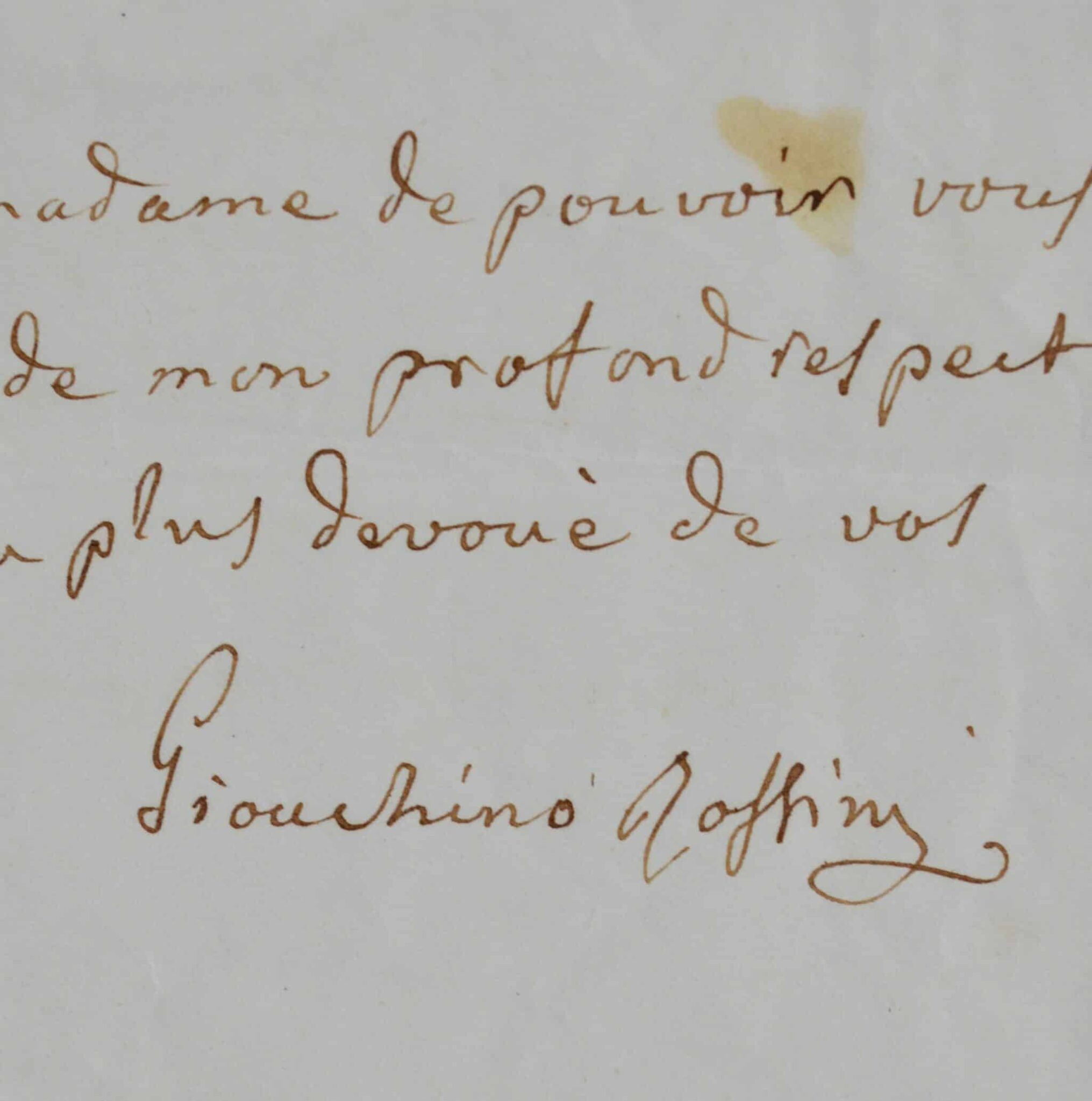 Rossini souhaite présenter son ami le compositeur Michele Carafa