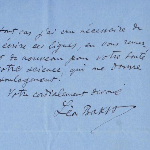 Léon Bakst se sent enfin soulagé par son nouveau traitement médical