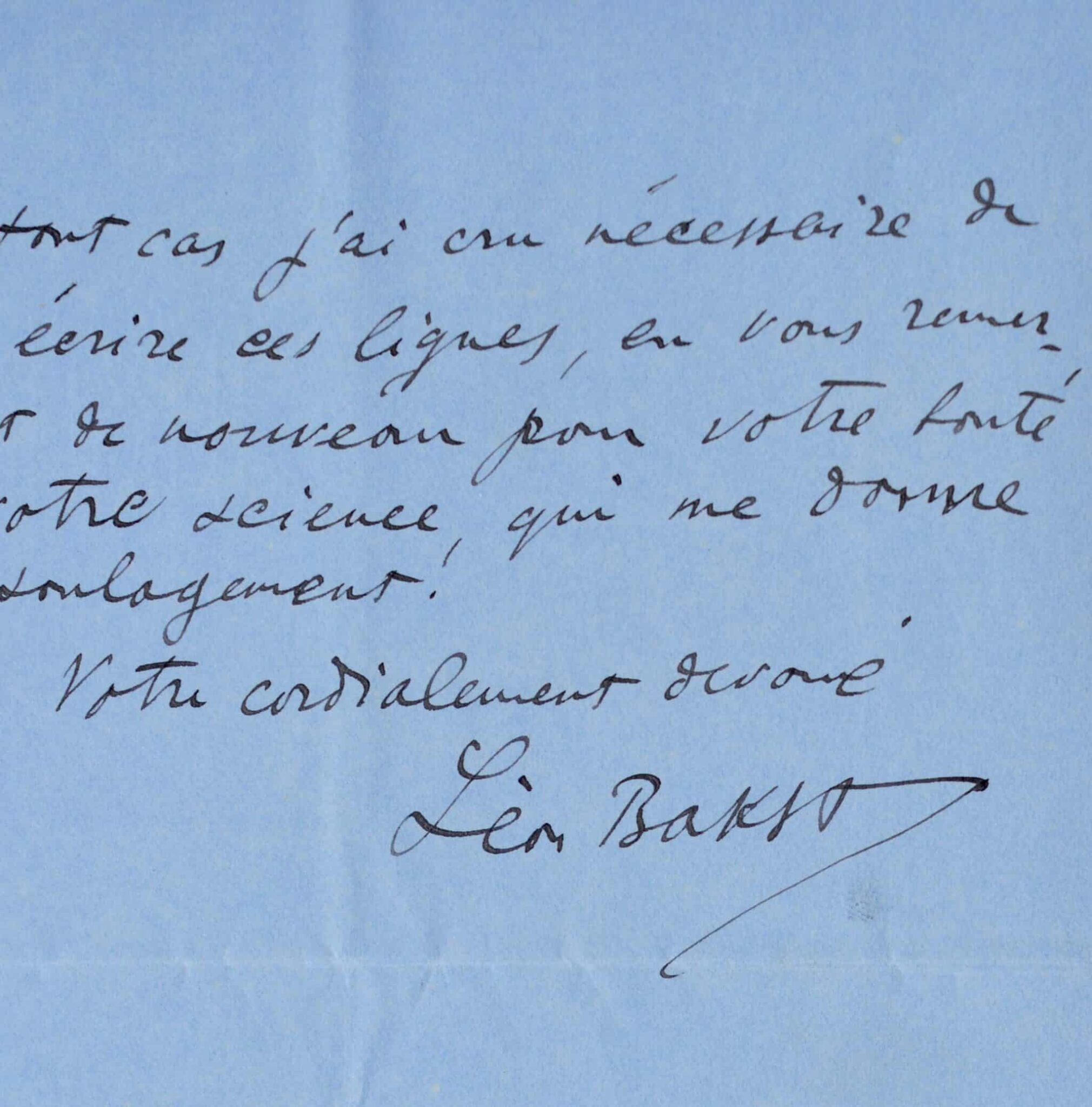 Léon Bakst se sent enfin soulagé par son nouveau traitement médical