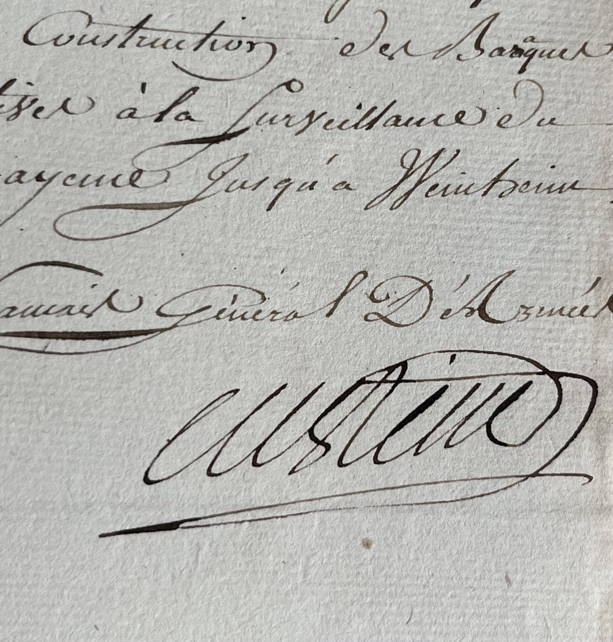 Bel ensemble de 8 documents relatifs au général Adam-Philippe de Custine dont un signé par lui