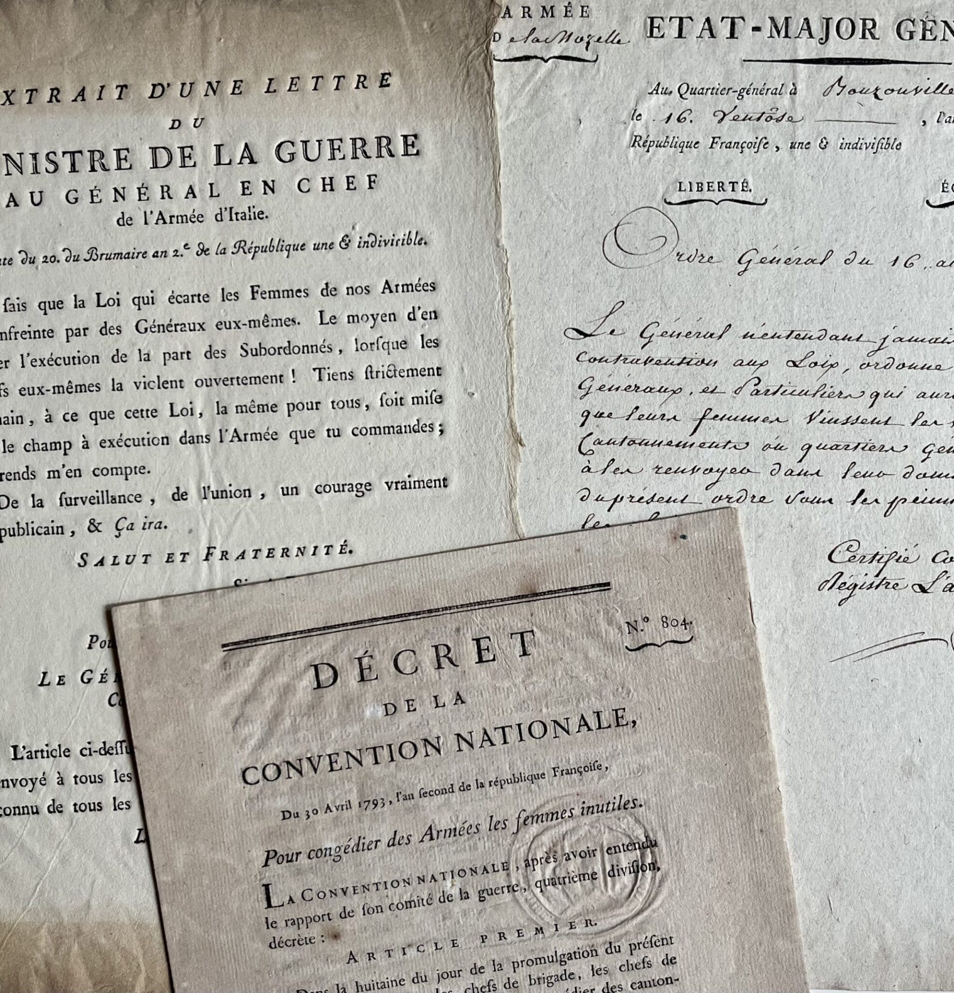 3 documents sur les femmes présentes aux armées durant le Révolution 3 documents sur les femmes présentes aux armées durant le Révolution