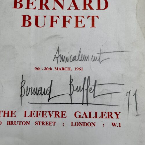Catalogue de l'exposition "Paintings of London" dédicacé par Bernard Buffet
