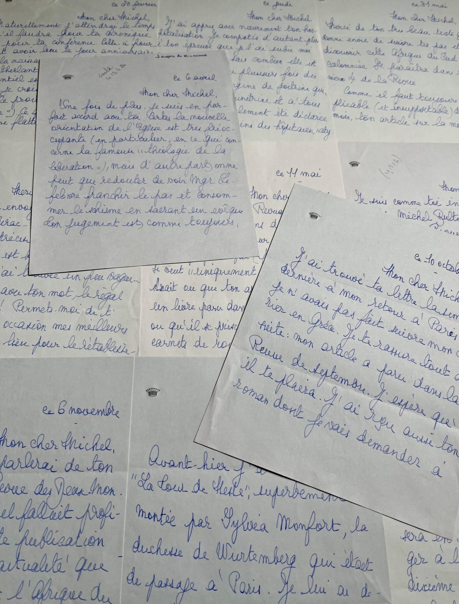Correspondance de 11 lettres de Jacques de Ricaumont à Michel de Saint-Pierre