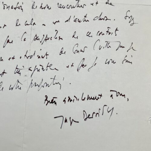 Jacques Derrida was geïnteresseerd in een reeks lezingen in België