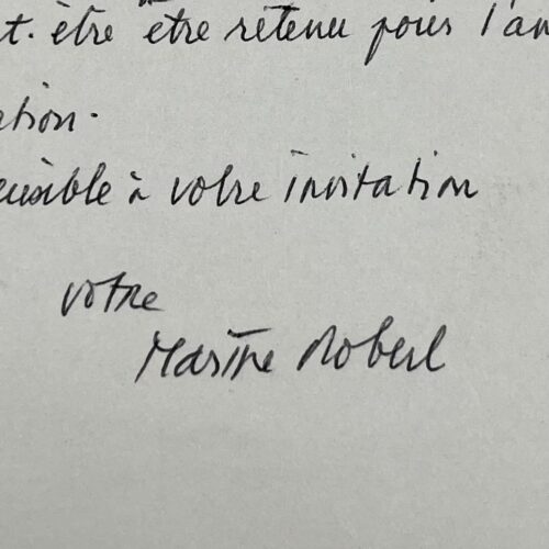 Marthe Robert ne peut pas participer au cycle de conférences de Marcel Spada