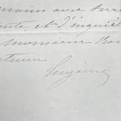 Een ontroerende brief van keizerin Eugénie over het vertrek van de keizerlijke prins naar Afrika