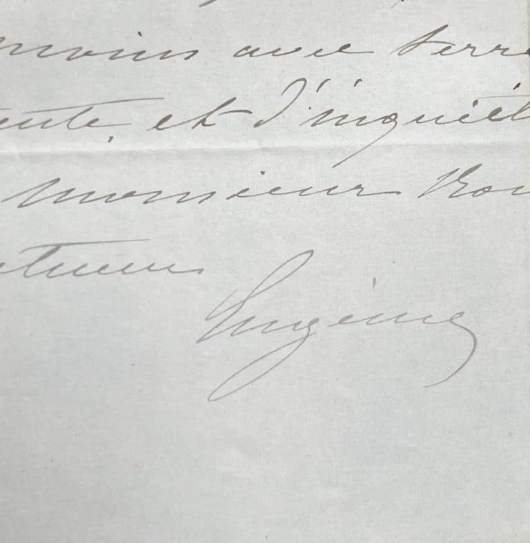 Emouvante lettre de l&rsquo;impératrice Eugénie sur le départ du Prince Impérial pour l’Afrique