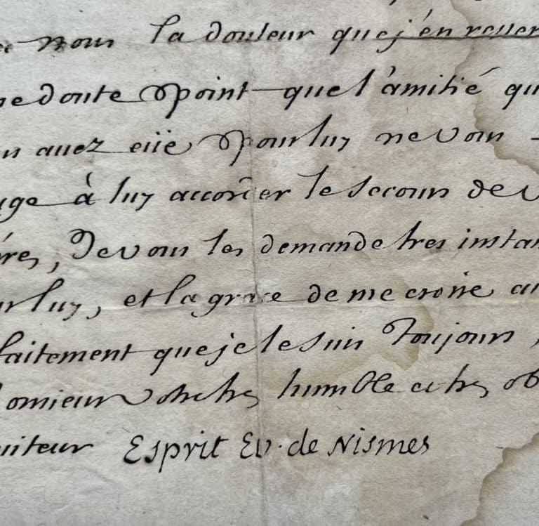 Esprit Fléchier, évêque de Nîmes, pleure la mort de son frère Philippe