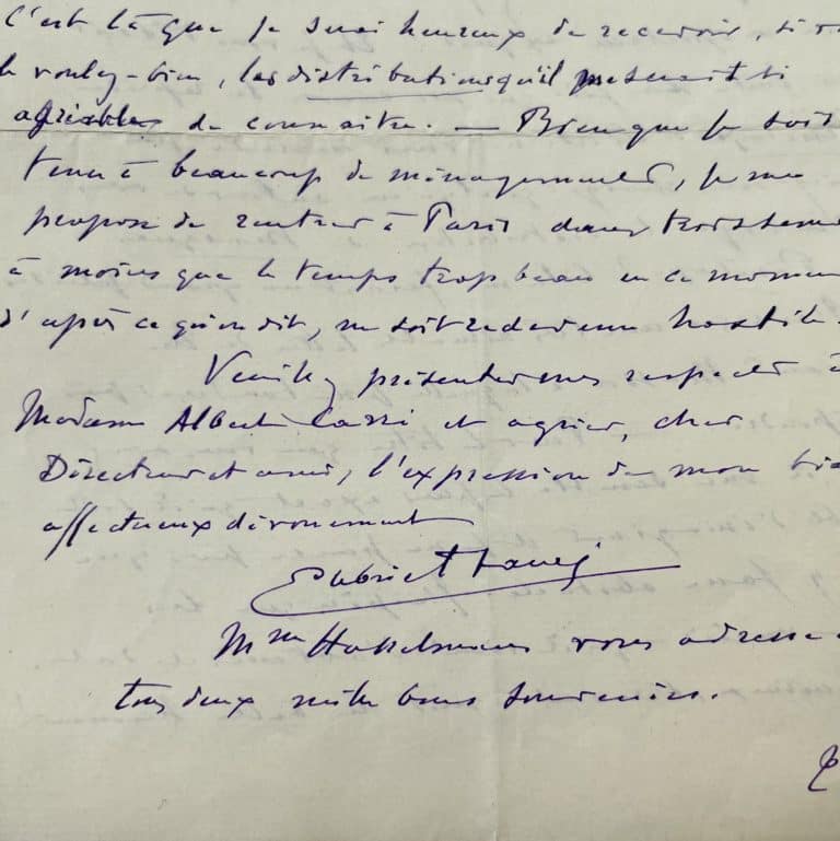 Gabriel Fauré comblé par la mise en scène d&rsquo;Albert Carré de « Masques et Bergamasques »