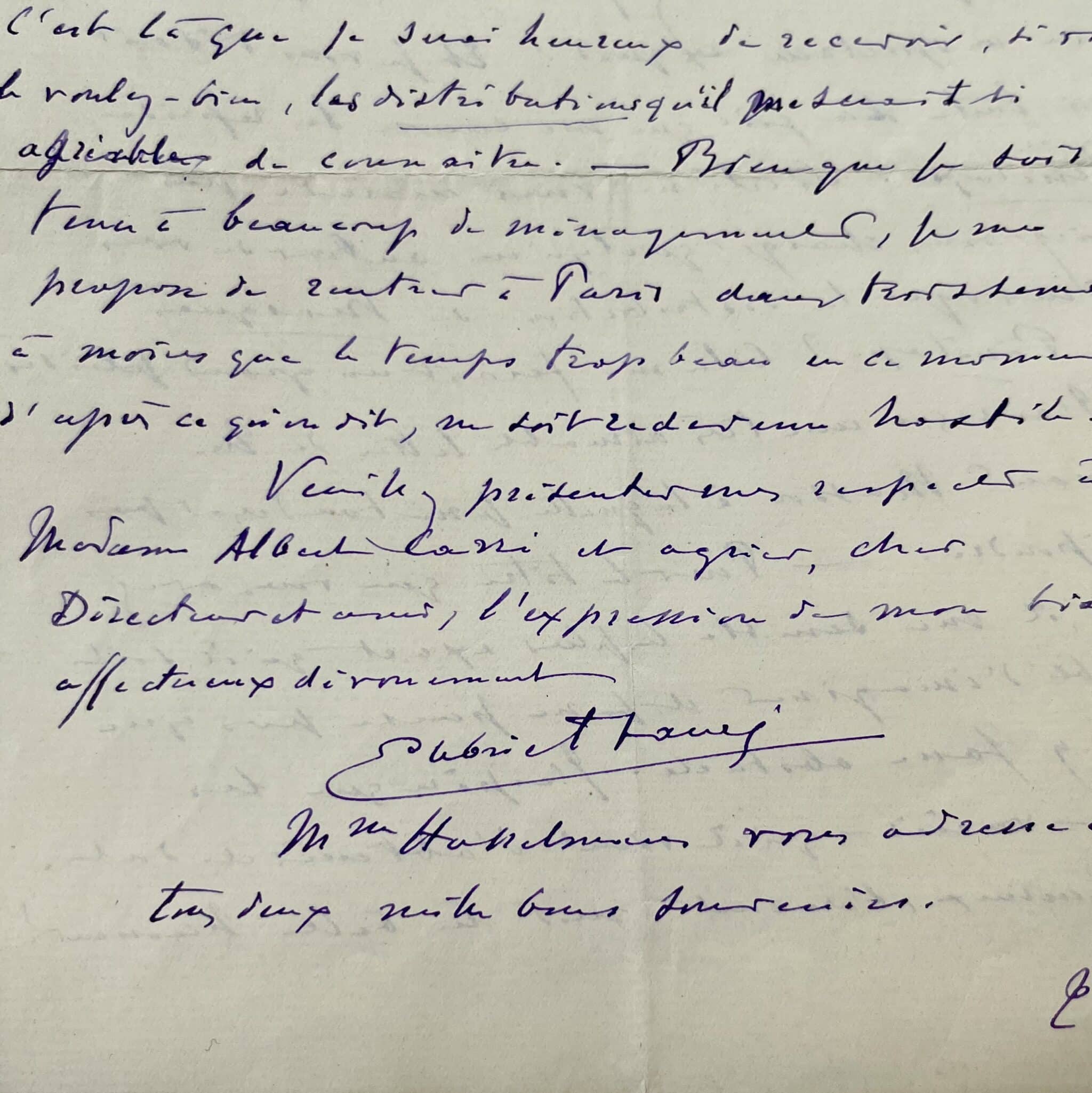 Gabriel Fauré comblé par la mise en scène d'Albert Carré de "Masques et Bergamasques"