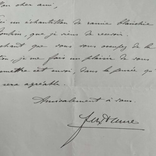Félix Faure offre à Napoléon Ney de la ramie du Tonkin
