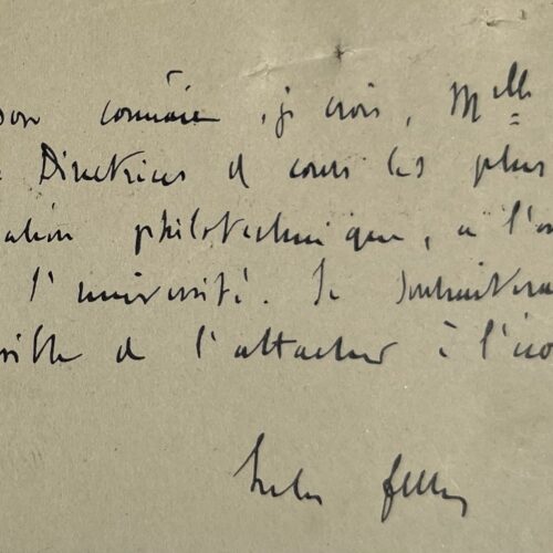 Jules Ferry offre il suo sostegno alla zoologa Louise Augustine Fanny Bignon