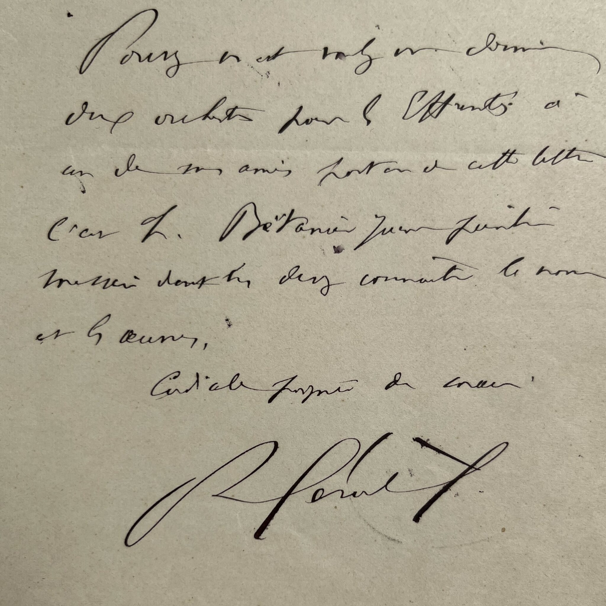 Lettre de Paul Déroulède à l'en-tête de la Ligue des Patriotes, en faveur du peintre Albert Bettannier