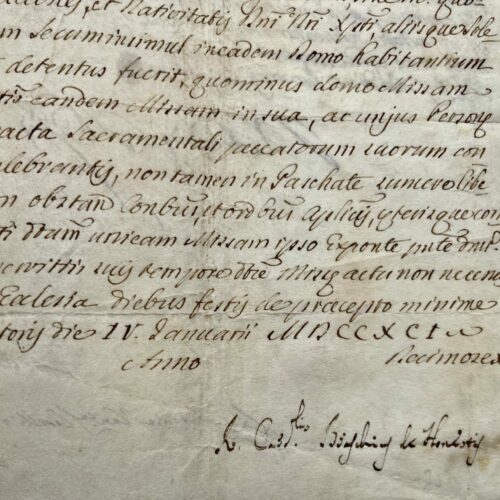 Le Pape Pie VI autorise des messes privées chez le comte Capizucchi à Rome