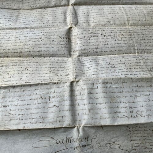Grand parchemin d'un jugement rendu par le baron de Saint-Sulpice en Quercy et Rouergue