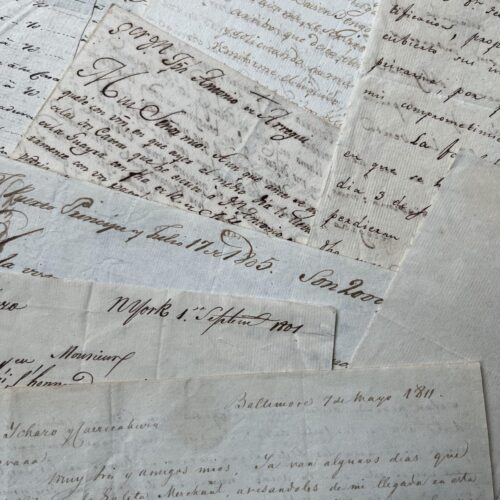 9 documents XVIIIe-XIXe sur le commerce de cacao et de café entre Cuba et les États-Unis