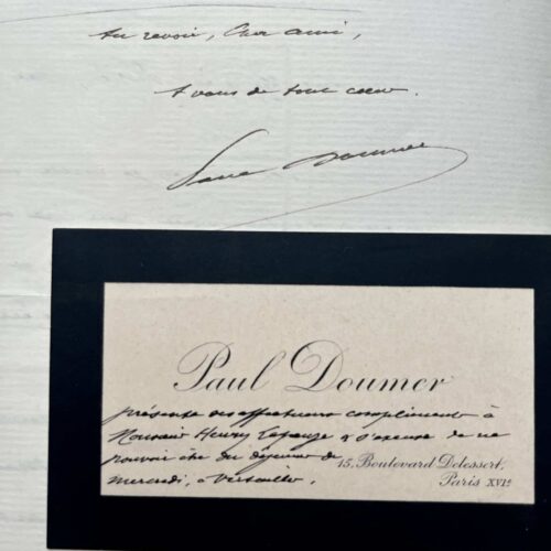 Bouleversante lettre de Paul Doumer sur la mort de ses 4 fils tombés pour la France
