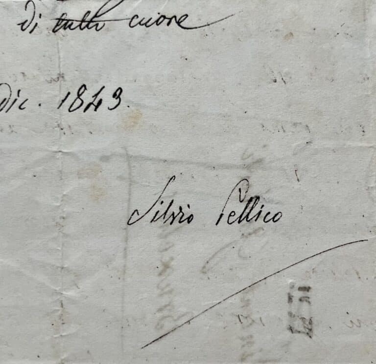 Remarquable lettre de Silvio Pellico au théoricien du Risorgimento, l&rsquo;abbé Gioberti