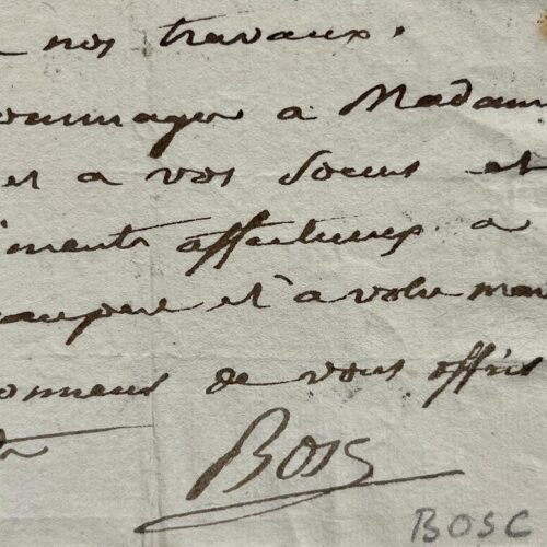 Le naturaliste Bosc d'Antic réserve des arbres et des graines pour Mme Girod de l'Ain