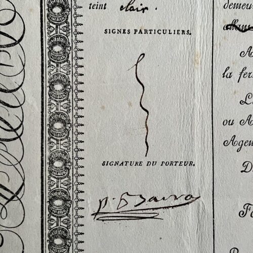 Permis de port d'armes de chasse délivré à Paul Barras