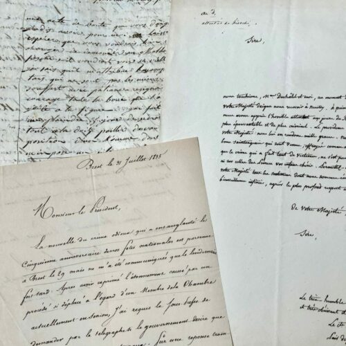 Très intéressantes lettres sur l'attentat commis par Fieschi contre Louis-Philippe