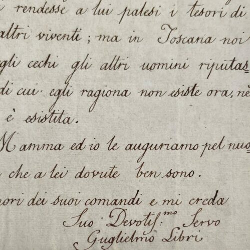 Carta juvenil de Guglielmo Libri