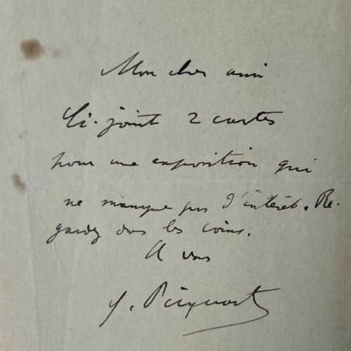 Eigenhändige Notiz von General Georges Picquart, dem Helden der Dreyfus-Affäre