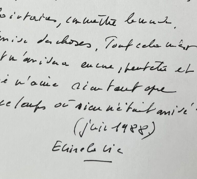 Emouvant manuscrit d&rsquo;Annie Ernaux, extrait de son ouvrage Écrire la vie