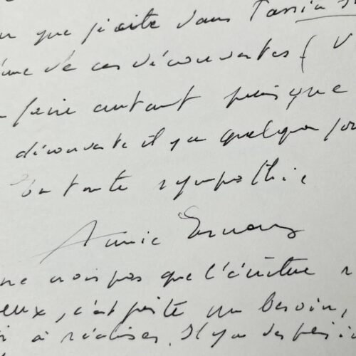 Annie Ernaux spricht über die Schriftsteller, die sie beeinflusst haben (Céline, Proust, Pavese), und über ihr Bedürfnis zu schreiben