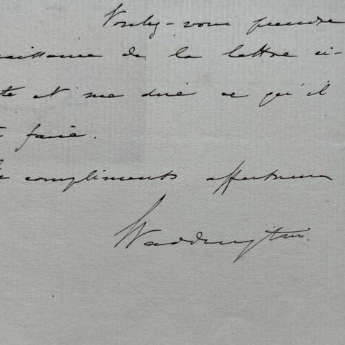 Ensemble de 6 lettres de William Henry Waddington