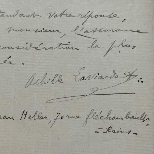 Brief van koning Achilles I, Achilles Laviarde van Reims, troonpretendent van Araucanië en Patagonië