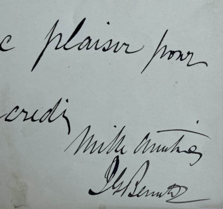 Lettre du riche américain, mécène des sports, James Gordon Bennett Jr