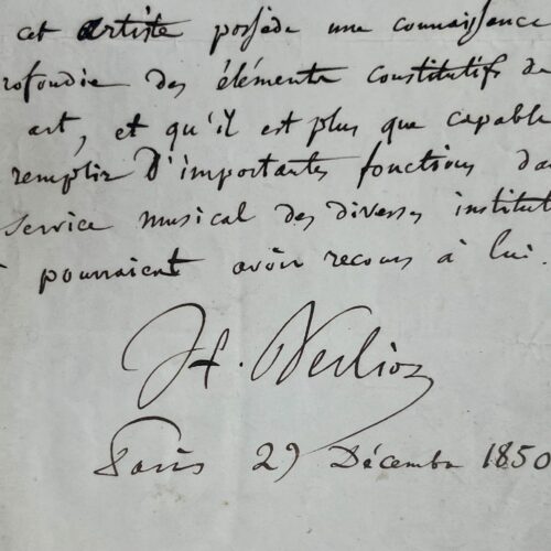 Hector Berlioz loue le talent du compositeur Eugène Paturel