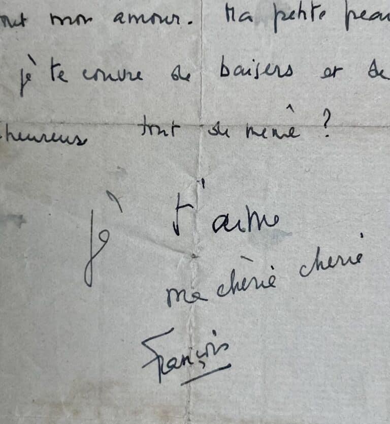 Lettre d&rsquo;amour de François Mitterrand du 7 juin 1940