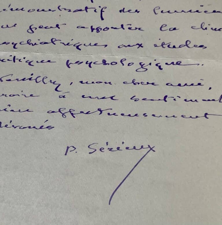 Le psychiatre Paul Sérieux soutient la candidature de son collègue argentin Domingo Cabred