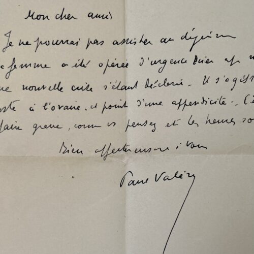 Paul Valéry inquiet après l'opération urgente de son épouse Jeannie