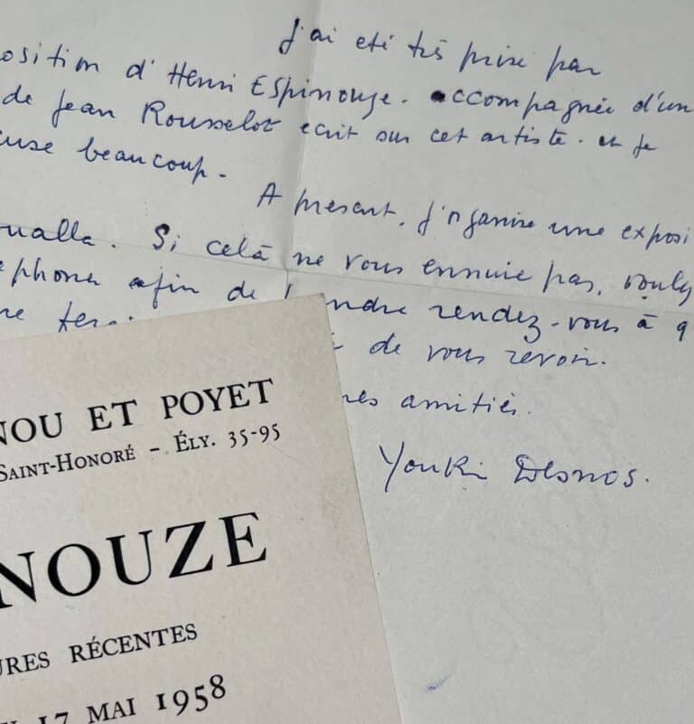 Youki Desnos-Foujita organise l&rsquo;exposition des peintures de son futur mari Henri Espinouze et de Fikret Moualla