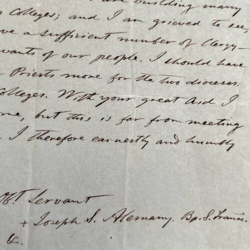 Ein interessanter Brief des ersten Erzbischofs von San Francisco, Joseph Sadoc Alemany, über seine Amtseinführung