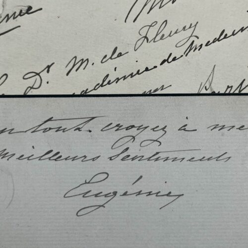 Les voeux de l'ex-impératrice Eugénie pour l'année 1914