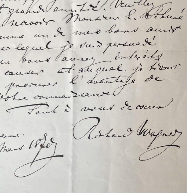 Richard Wagner recommande le musicologue français Edouard Schuré