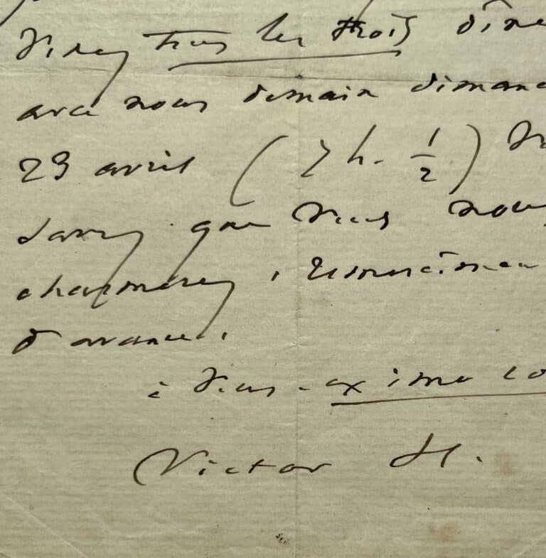 Une invitation de Victor Hugo à son secrétaire particulier, Richard Lesclide
