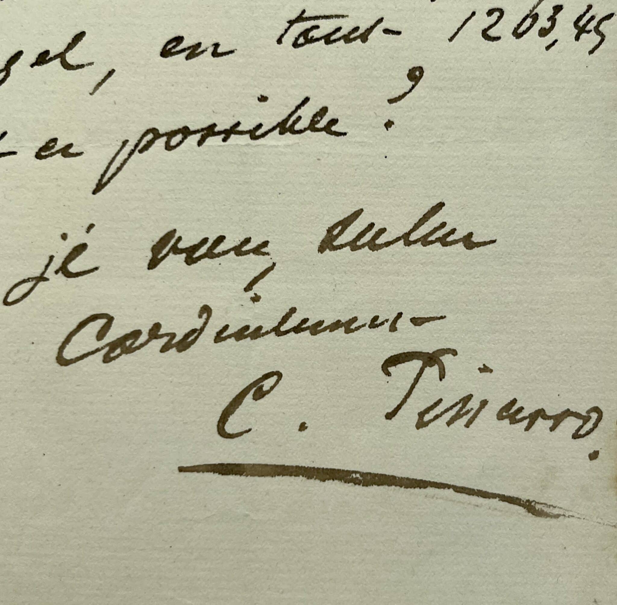 Camille Pissarro demande de l&rsquo;argent à Durand-Ruel pour régler ses dettes d&rsquo;encadrement